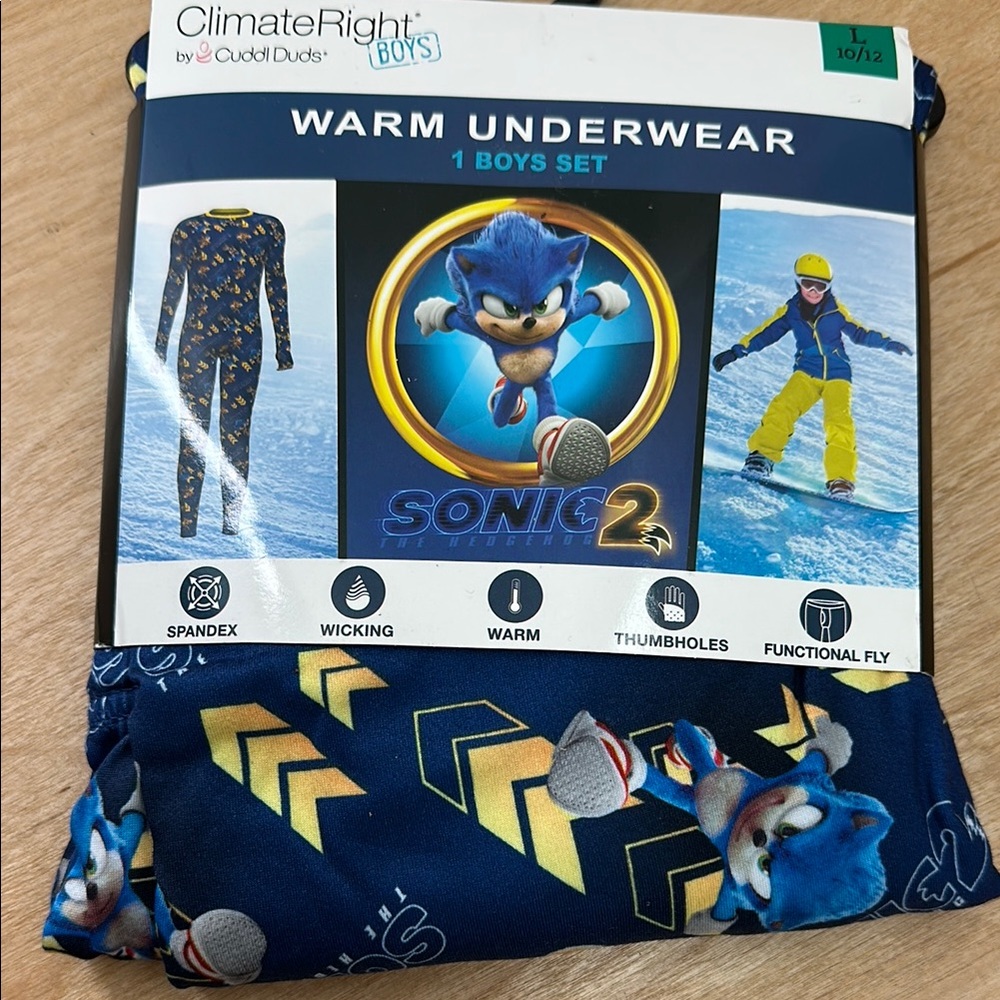 Cuddl DudsSonic the Hedgehog Boys'‎ Warm Underwear Set